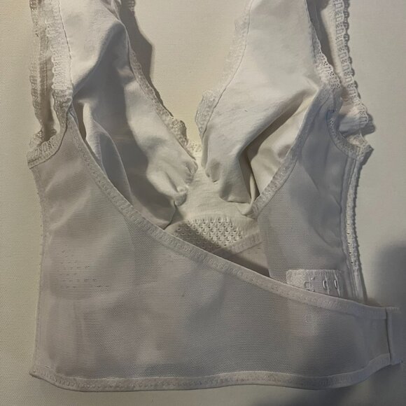 Post-Surgical Comfort Bra Medium White Lace Support Front Hook - Picture 5 of 5